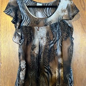 Daytrip sheer animal print